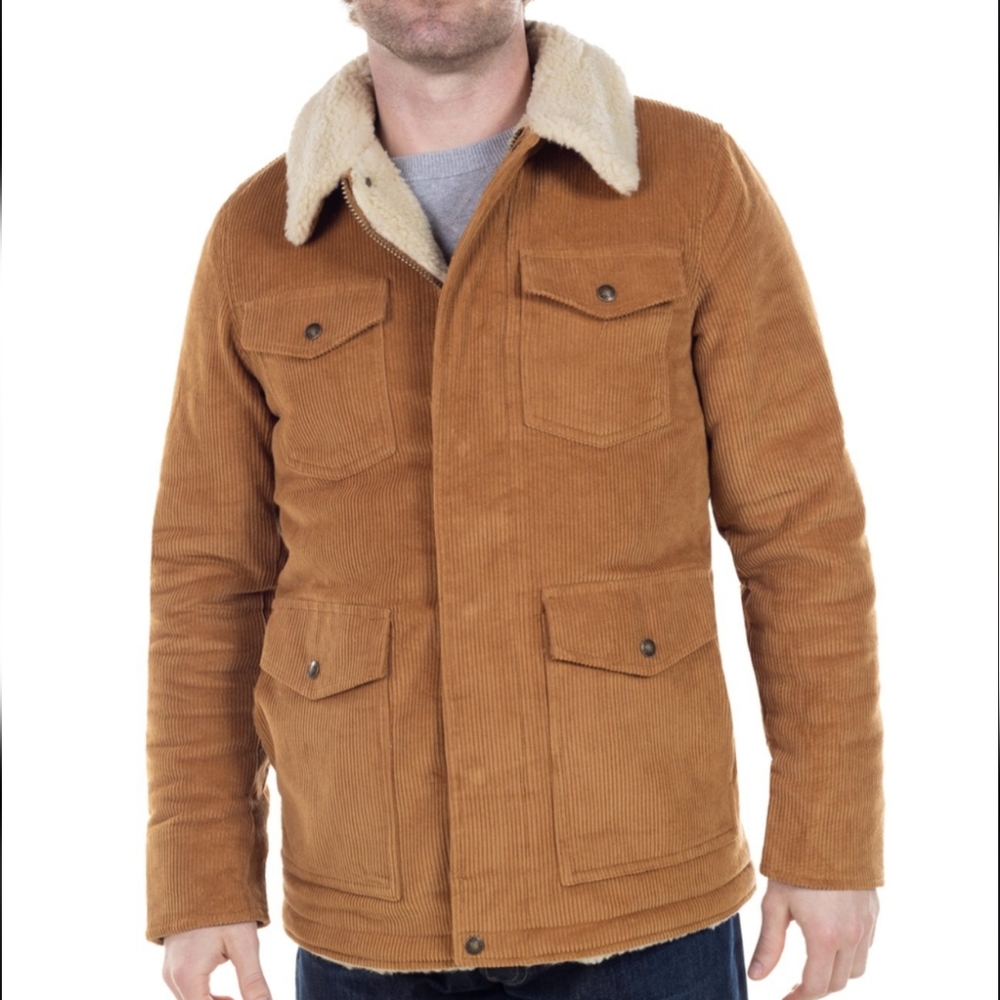 Schott NYC Brown Corduroy Field Jacket Men's Small (fits like MEDIUM)